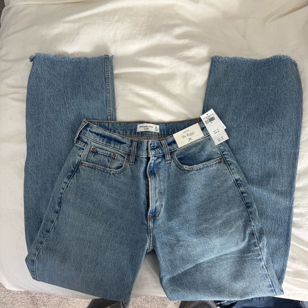 Abercrombie low rise baggy jeans